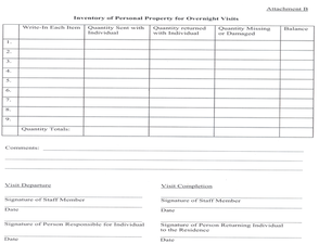Overnight personal property record